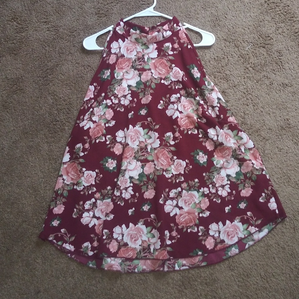 Burgendy Floral Tank